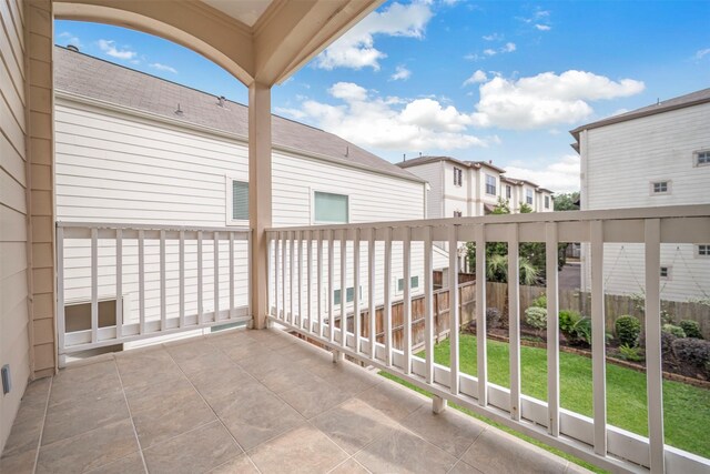 balcony featuring a residential view