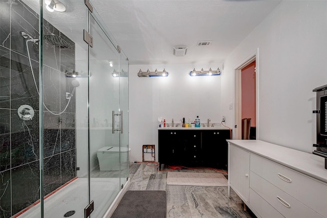 11104 Timber Crest Dr, Houston, TX 77065 - full bathroom with a stall shower and vanity