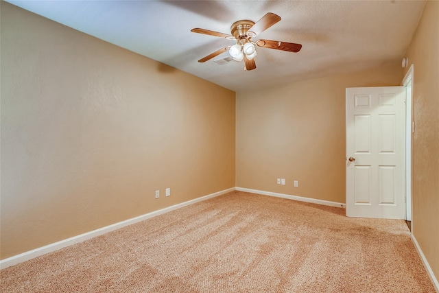 11104 Timber Crest Dr, Houston, TX 77065 - spare room featuring baseboards, light colored carpet, and a ceiling fan