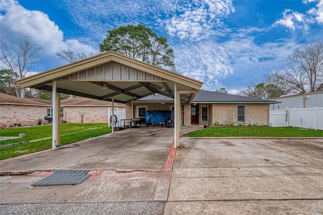 11104 Timber Crest Dr, Houston, TX 77065 - view of parking / parking lot featuring a carport and driveway