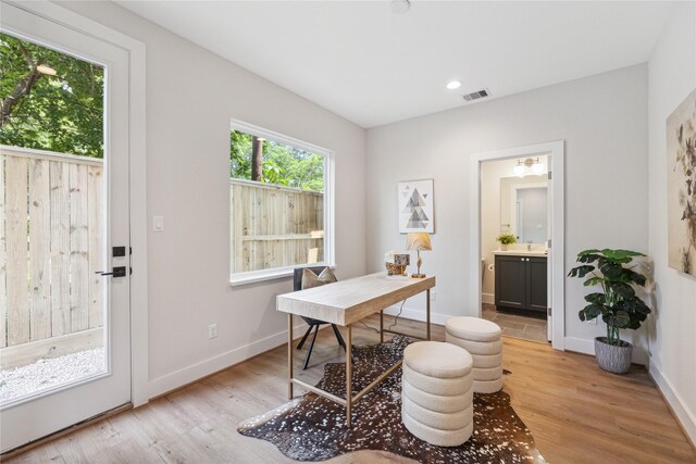 514 Janisch Rd, Houston, TX 77018 - office space featuring light wood-style floors, baseboards, and recessed lighting