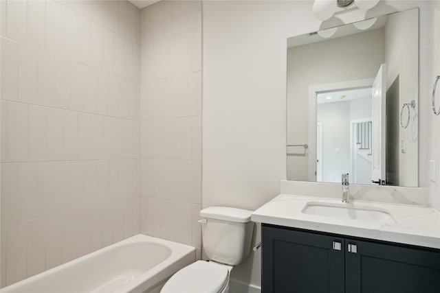 514 Janisch Rd, Houston, TX 77018 - full bath featuring toilet, vanity, and bathtub / shower combination
