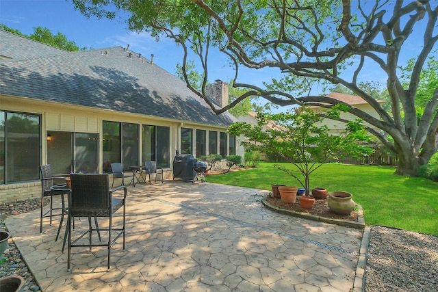 view of patio / terrace with area for grilling
