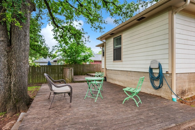 wooden deck with fence