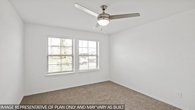 14819 Crimson Peak Ln, Splendora, TX 77372 - carpeted spare room featuring ceiling fan and baseboards
