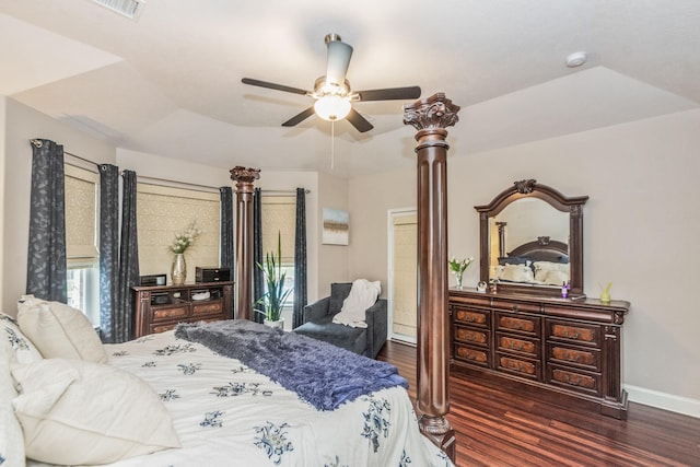 1886 Pampas Trail Dr, Friendswood, TX 77546 - bedroom featuring wood finished floors, baseboards, and ceiling fan