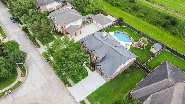 1886 Pampas Trail Dr, Friendswood, TX 77546 - aerial view of a pool
