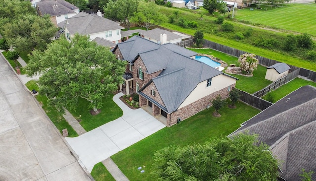 1886 Pampas Trail Dr, Friendswood, TX 77546 - bird's eye view of a pool area