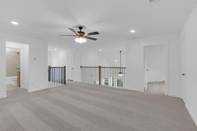 8235 Red Shiner Way, Fulshear, TX 77441 - unfurnished room featuring carpet floors, a ceiling fan, and recessed lighting
