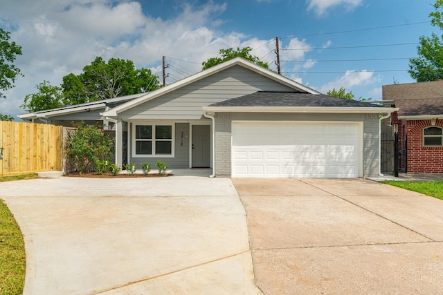 3618 Tamfield Dr, Houston, TX 77066 - ranch-style home with driveway, fence, a garage, and brick siding