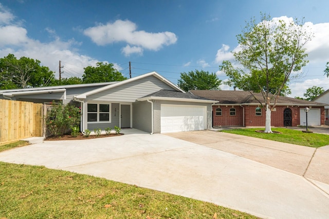 3618 Tamfield Dr, Houston, TX 77066 - ranch-style home with a garage, concrete driveway, and brick siding
