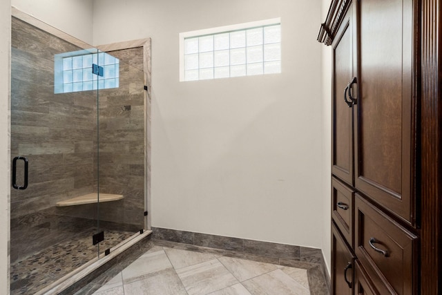 10 Hollow Glen Ln, Tomball, TX 77375 - full bath with healthy amount of natural light and a stall shower