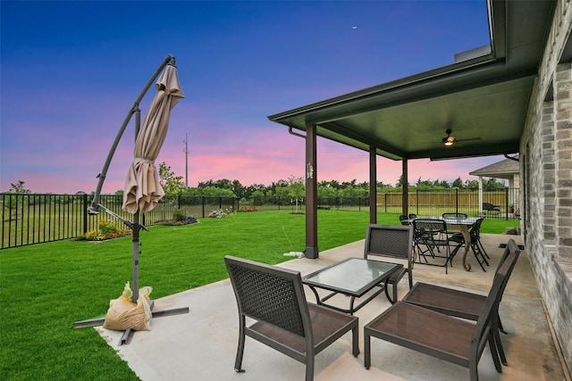 2108 Eagle Nook Dr, Texas City, TX 77568 - view of patio / terrace with outdoor dining area and a ceiling fan