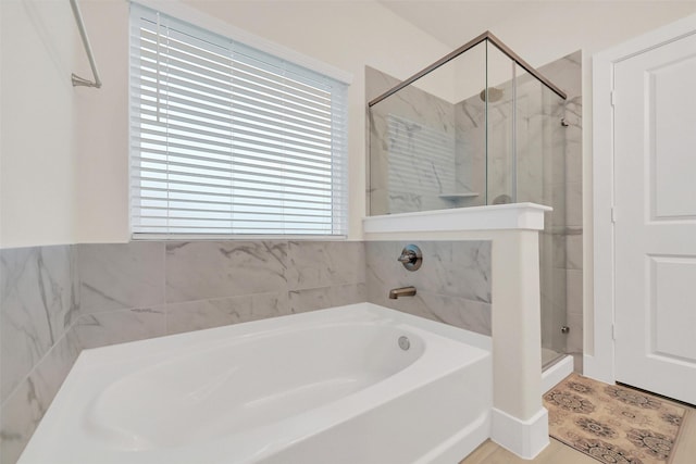 2108 Eagle Nook Dr, Texas City, TX 77568 - bathroom with a shower stall and a bath