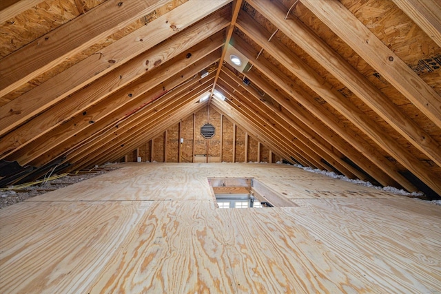 view of attic