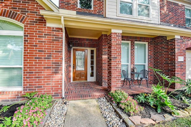 8502 Calverton Pines Ln, Houston, TX 77095 - entrance to property with brick siding and a garage