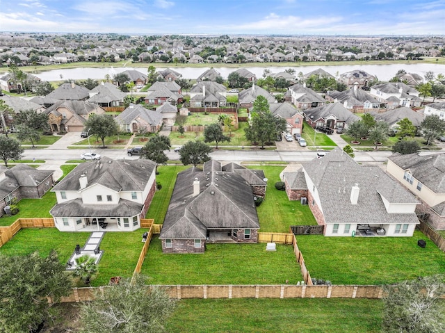 2514 Copper Fields Dr, Rosharon, TX 77583 - aerial view with a water view and a residential view