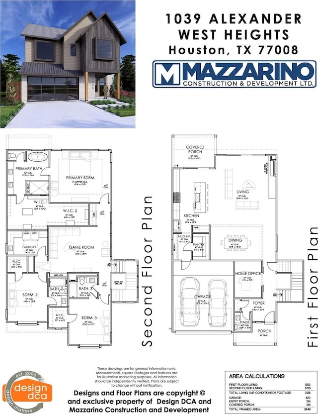 1039 Alexander St, Houston, TX 77008 - view of floor plan / room layout