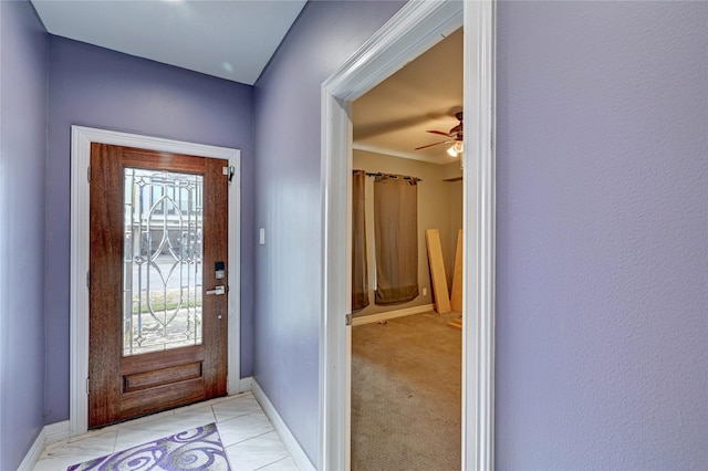 5507 Darling St, Houston, TX 77007 - entryway with baseboards and a ceiling fan