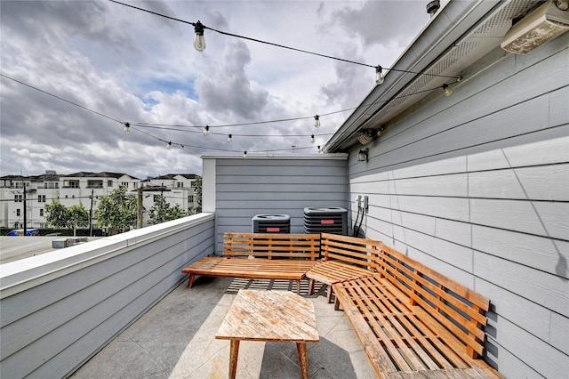 5507 Darling St, Houston, TX 77007 - view of patio featuring central AC and a balcony