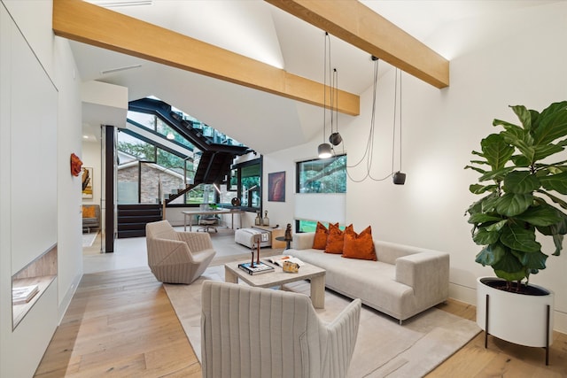 5686 Bayou Glen Rd, Houston, TX 77056 - living area featuring light wood finished floors and stairs