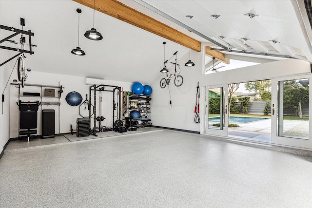 5686 Bayou Glen Rd, Houston, TX 77056 - garage featuring baseboards