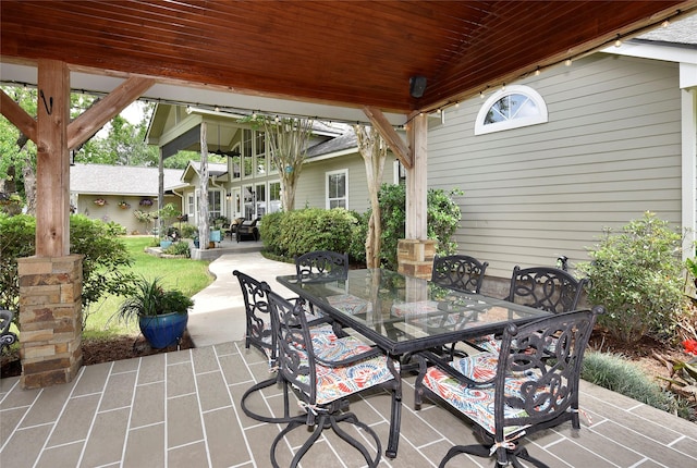 view of patio / terrace featuring outdoor dining space