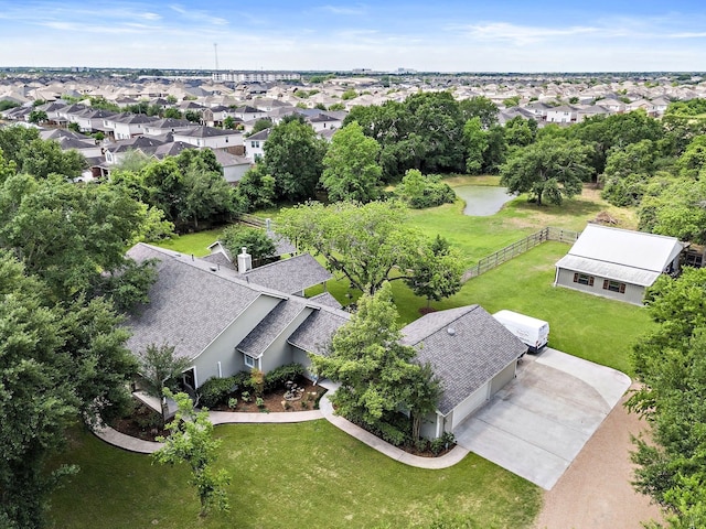 aerial view of residential area