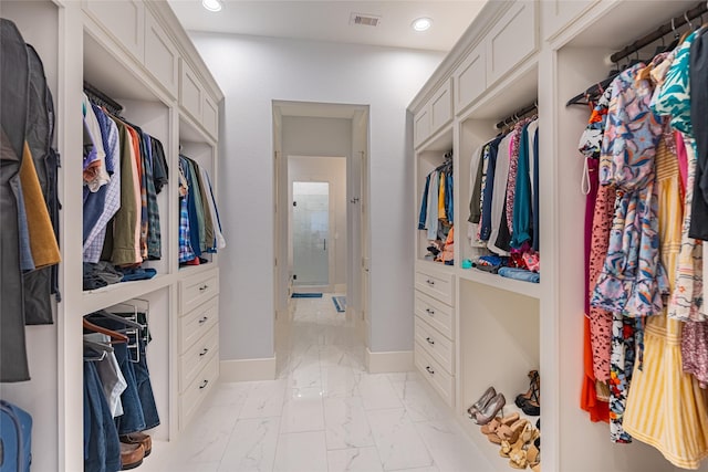 406 Fenn St Unit A, Houston, TX 77018 - spacious closet with light marble finish flooring