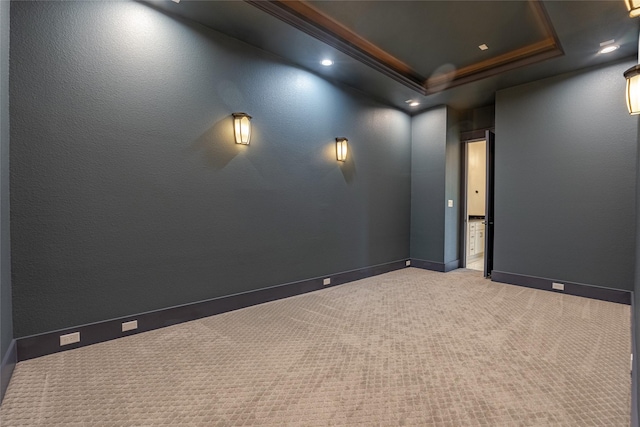 406 Fenn St Unit A, Houston, TX 77018 - empty room with carpet floors, a raised ceiling, and baseboards