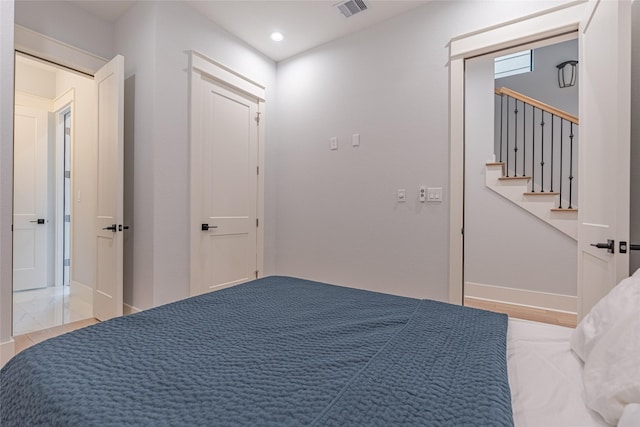406 Fenn St Unit A, Houston, TX 77018 - bedroom with baseboards and recessed lighting