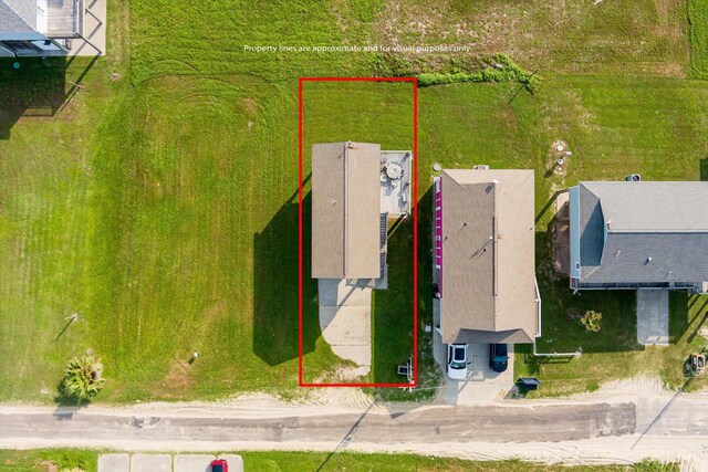 aerial view of property's location with property boundaries highlighted