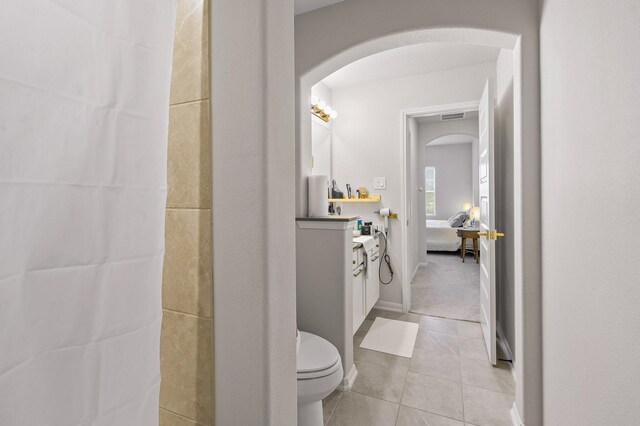 2723 Camellia Ave, Brookshire, TX 77423 - full bath featuring vanity, tile patterned floors, and ensuite bath
