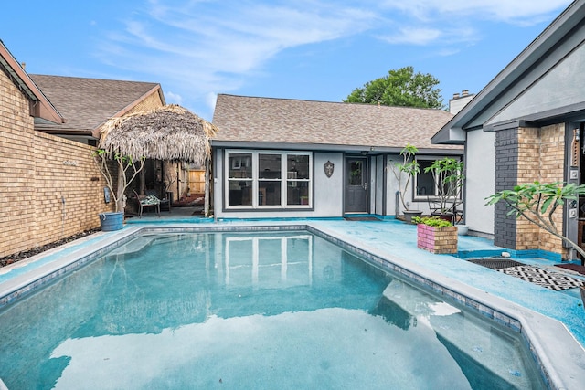 1727 Plumbwood Way, Houston, TX 77058 - swimming pool with a patio and a fenced backyard