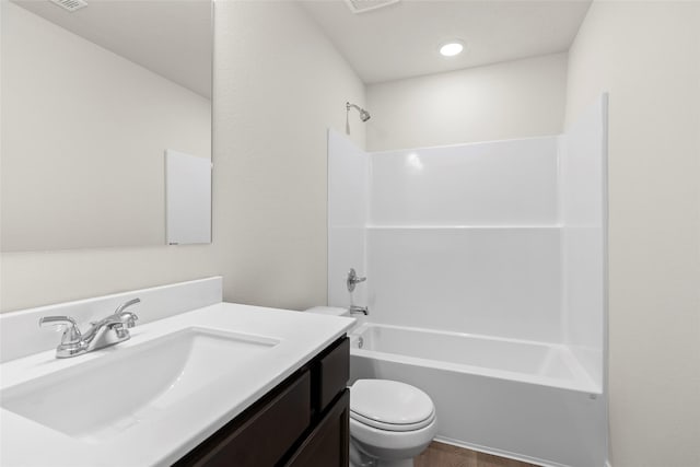 3021 Pampaneria Dr, Conroe, TX 77301 - bathroom featuring toilet, shower / bathtub combination, and vanity