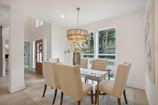 6291/2 Rancho Bauer Dr, Houston, TX 77079 - dining room with light wood-style floors and baseboards