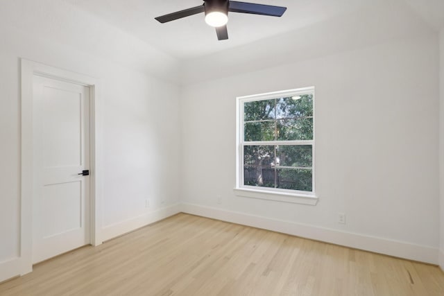 6291/2 Rancho Bauer Dr, Houston, TX 77079 - empty room with wood finished floors, ceiling fan, and baseboards