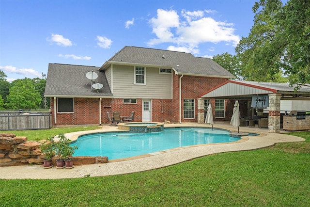 996 Scroggins Ln, Waller, TX 77484 - view of pool featuring a patio area and a pool with connected hot tub