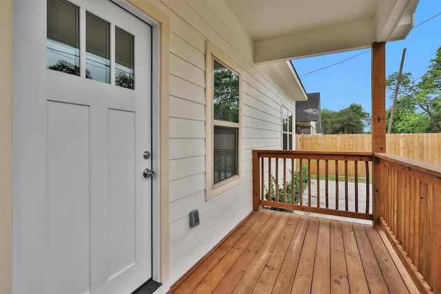 deck with fence