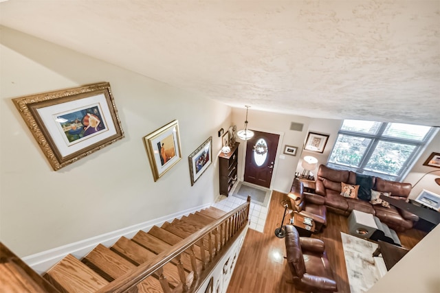 15223 Hillside Park Way, Cypress, TX 77433 - living area with wood finished floors and baseboards