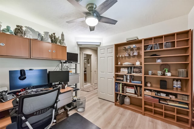 15223 Hillside Park Way, Cypress, TX 77433 - office space with a ceiling fan and light wood-type flooring