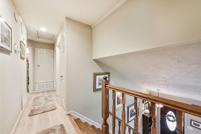 15223 Hillside Park Way, Cypress, TX 77433 - hall featuring wood finished floors and baseboards