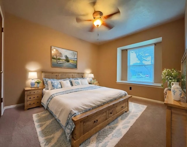 13642 Greenridge Dr, Sugar Land, TX 77498 - bedroom featuring carpet floors, baseboards, and a ceiling fan