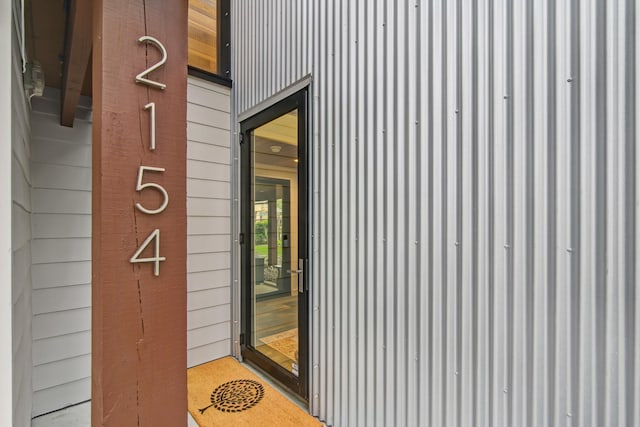 view of doorway to property