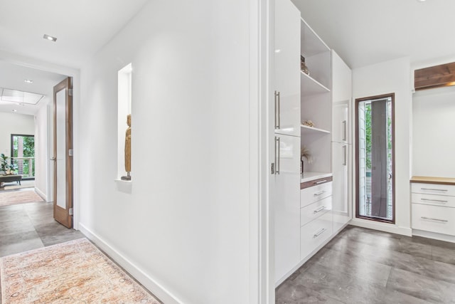 walk in closet with attic access