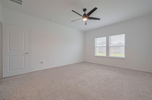 5422 Evergreen Heights Ln, Spring, TX 77373 - carpeted empty room featuring ceiling fan, baseboards, and lofted ceiling