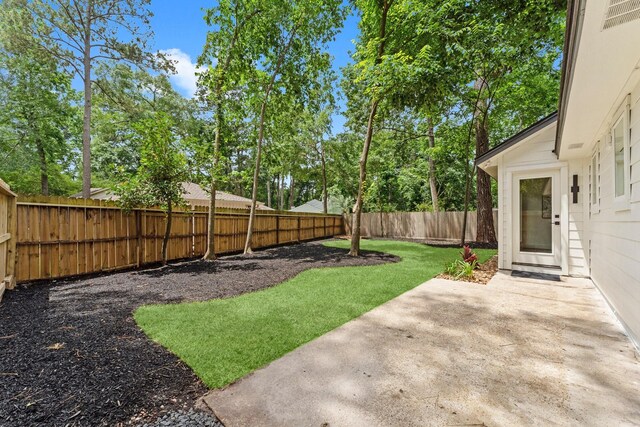 view of yard with a patio area