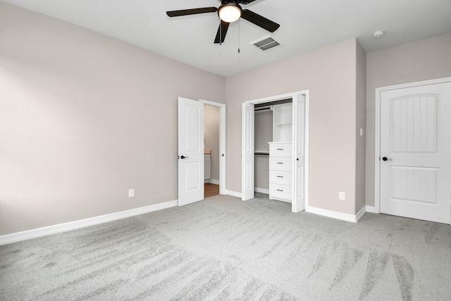 8103 Venus Dr, Houston, TX 77088 - unfurnished bedroom featuring carpet floors, baseboards, a ceiling fan, and a closet