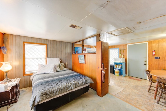 1577 Channel Dr, Brazoria, TX 77422 - bedroom with wood walls