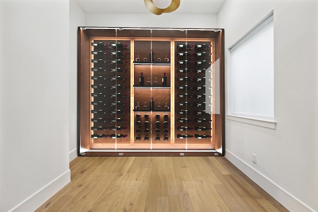 13611 Milan Meadow Ct, Houston, TX 77077 - wine area with wood finished floors and baseboards